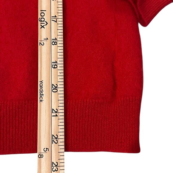 Charter Club Luxury 100% Cashmere Red Sweater Tagged M, Fits XS Holiday Xmas - Picture 6 of 8